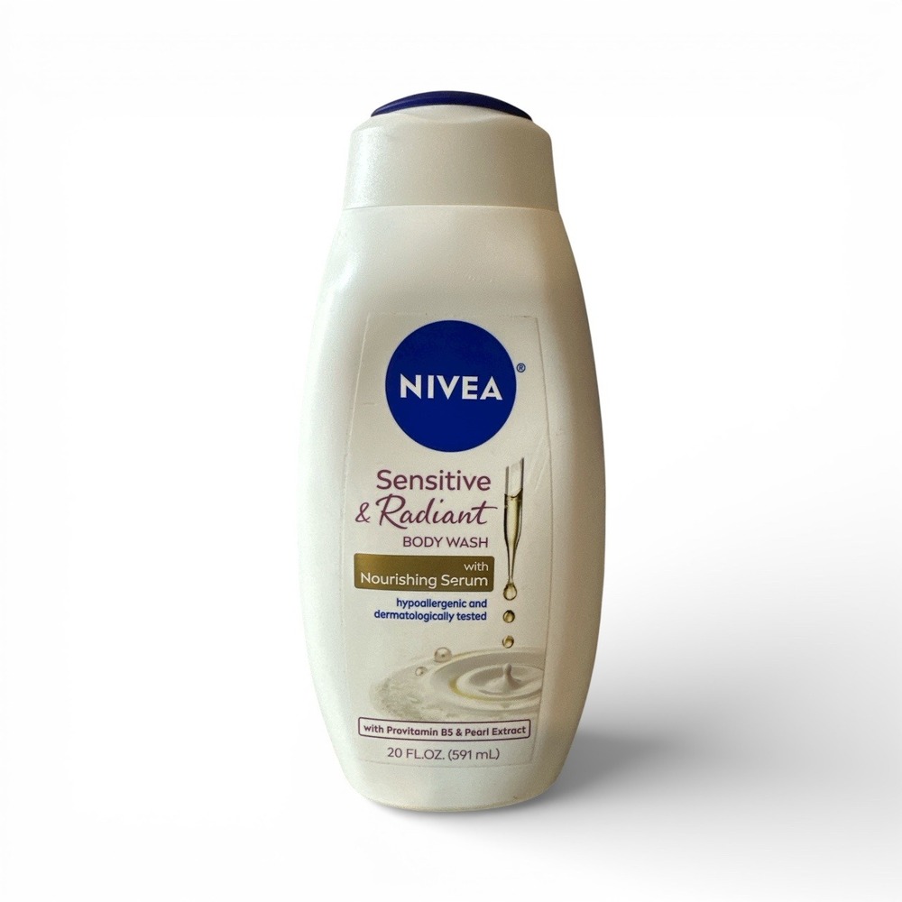 Nivea Body Wash Sensitive &‎ Radiant 20oz Nourishing Serum Provitamin B5 New